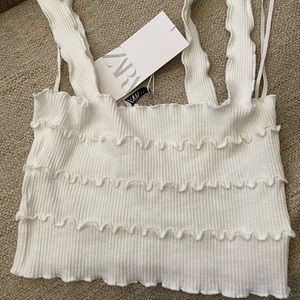 ZARA WOMEN NEW CROP TOP WITH SEAMS ALL SIZES REF. | 6050/352